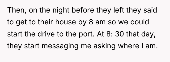 Then, on the night before they left they said to...