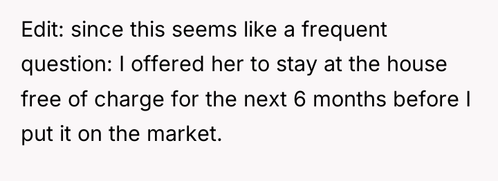 Edit: since this seems like a frequent question: I offered...