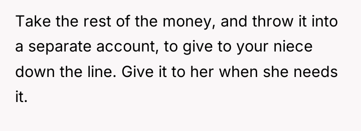 Take the rest of the money, and throw it into...