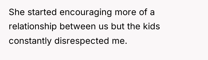 She started encouraging more of a relationship between us but...