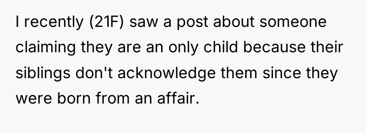 I recently (21F) saw a post about someone claiming they...