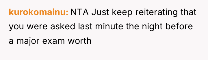 kurokomainu NTA Just keep reiterating that you were asked last...