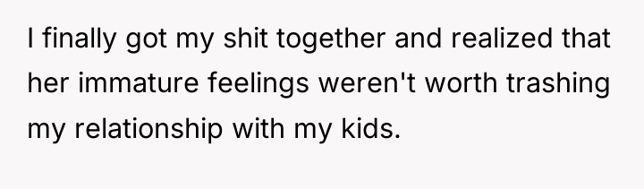 I finally got my shit together and realized that her...