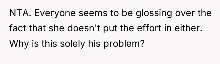 NTA. Everyone seems to be glossing over the fact that...