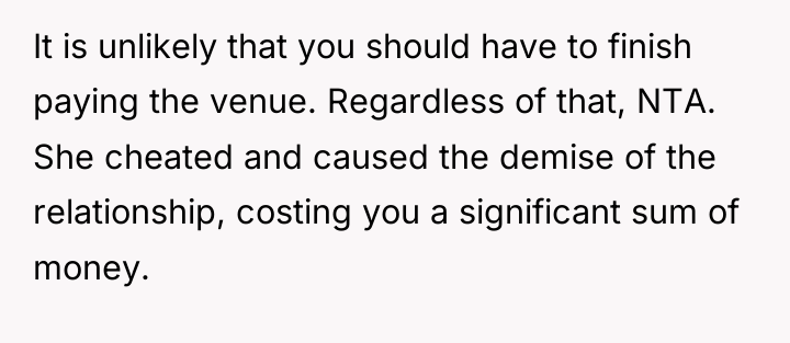 It is unlikely that you should have to finish paying...