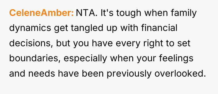 CeleneAmber NTA. It's tough when family dynamics get tangled up...
