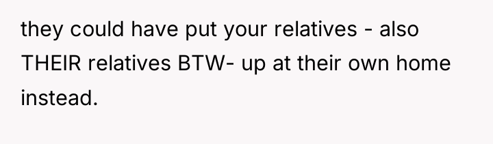 they could have put your relatives - also THEIR relatives...