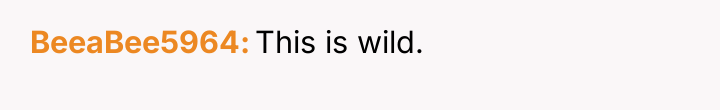 BeeaBee5964 This is wild.
