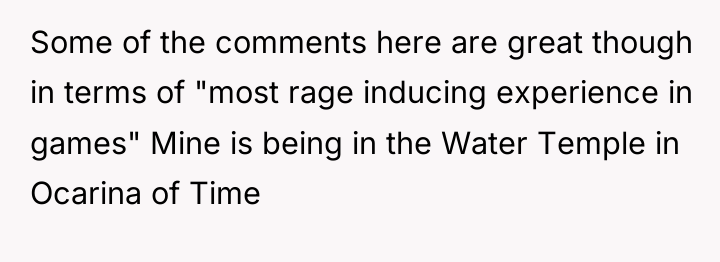 Some of the comments here are great though in terms...