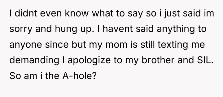 I didnt even know what to say so i just...