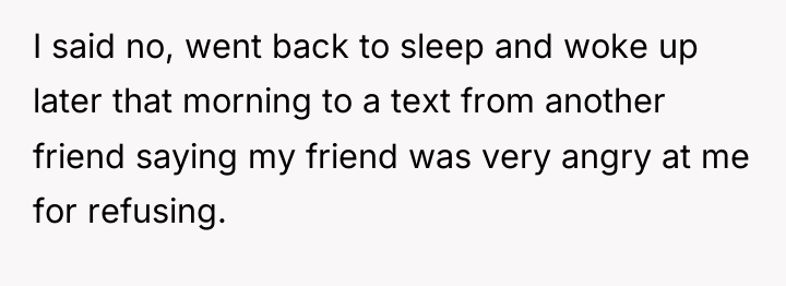 I said no, went back to sleep and woke up...