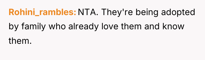 Rohini_rambles NTA. They're being adopted by family who already love...