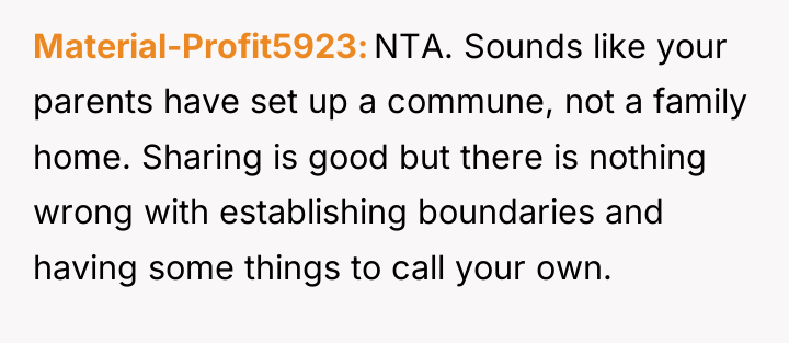 Material-Profit5923 NTA. Sounds like your parents have set up a...