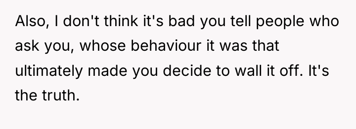 Also, I don't think it's bad you tell people who...