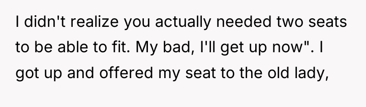 I didn't realize you actually needed two seats to be...