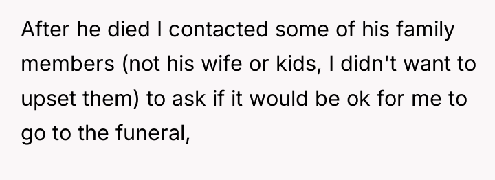 After he died I contacted some of his family members...