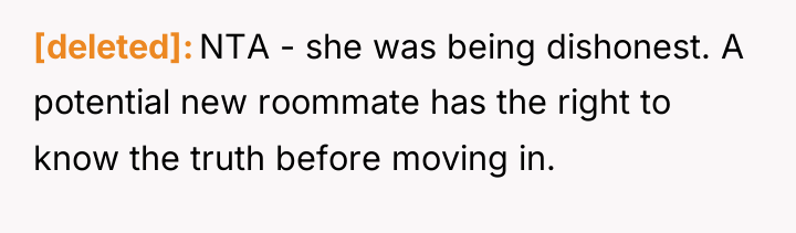[deleted] NTA - she was being dishonest. A potential new...