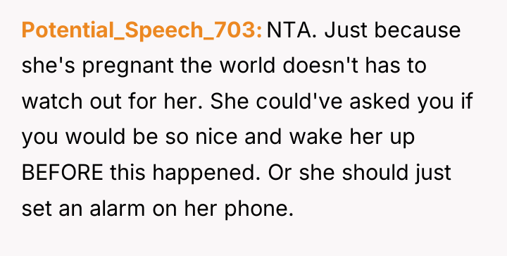 Potential_Speech_703 NTA. Just because she's pregnant the world doesn't has...