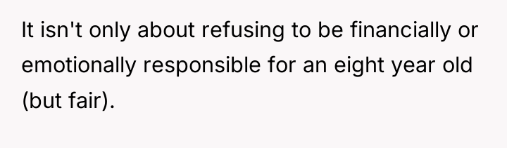 It isn't only about refusing to be financially or emotionally...