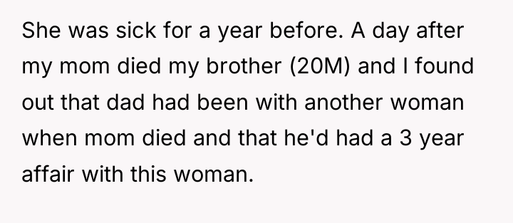 She was sick for a year before. A day after...