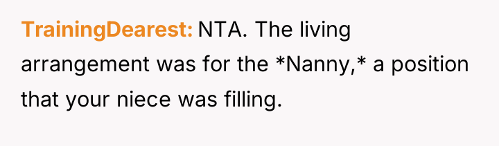 TrainingDearest NTA. The living arrangement was for the *Nanny,* a...