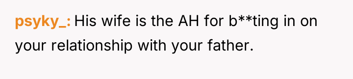 psyky_ His wife is the AH for b**ting in on...