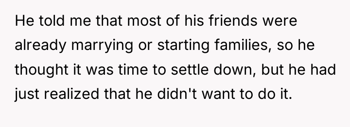He told me that most of his friends were already...