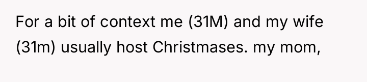 For a bit of context me (31M) and my wife...