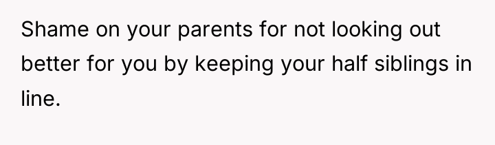 Shame on your parents for not looking out better for...