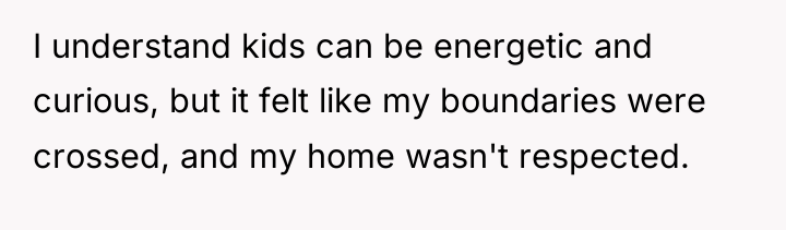 I understand kids can be energetic and curious, but it...