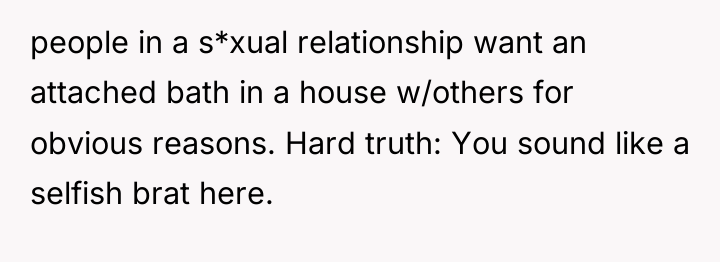 people in a s*xual relationship want an attached bath in...