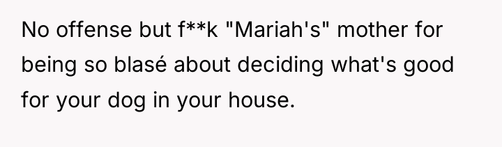 No offense but f**k "Mariah's" mother for being so blasé...