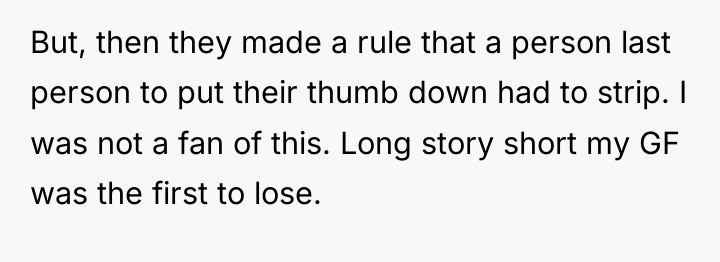 But, then they made a rule that a person last...
