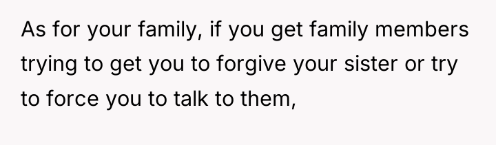 As for your family, if you get family members trying...