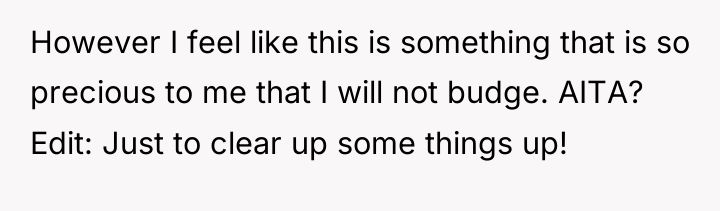 However I feel like this is something that is so...
