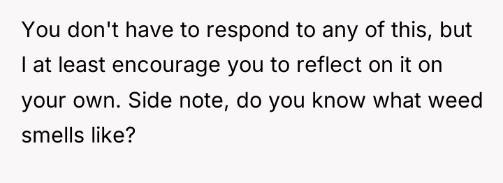 You don't have to respond to any of this, but...