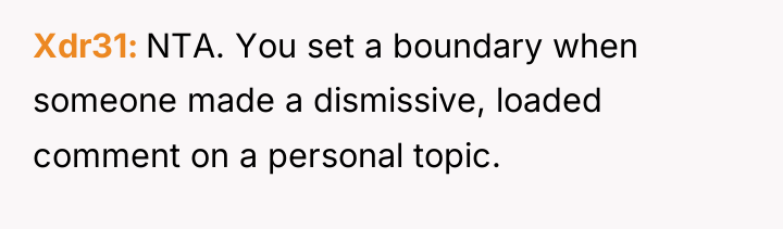 Xdr31 NTA. You set a boundary when someone made a...