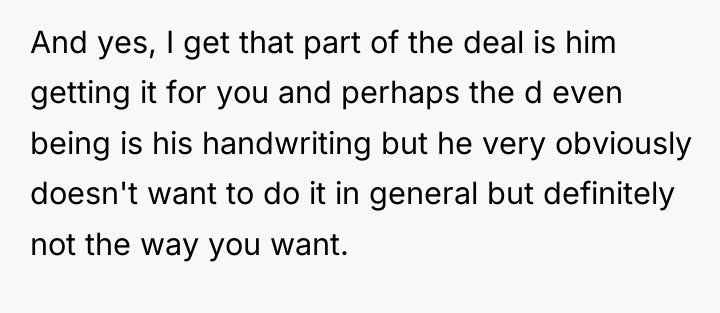 And yes, I get that part of the deal is...