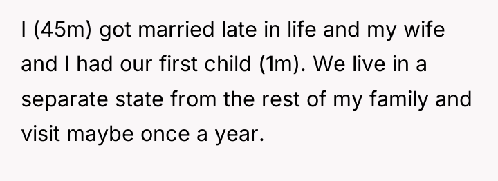 I (45m) got married late in life and my wife...