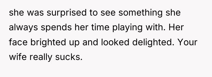 she was surprised to see something she always spends her...