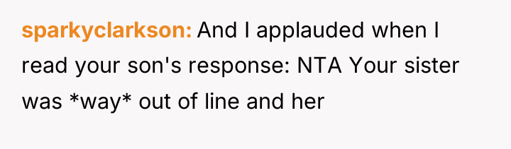 sparkyclarkson And I applauded when I read your son's response:...
