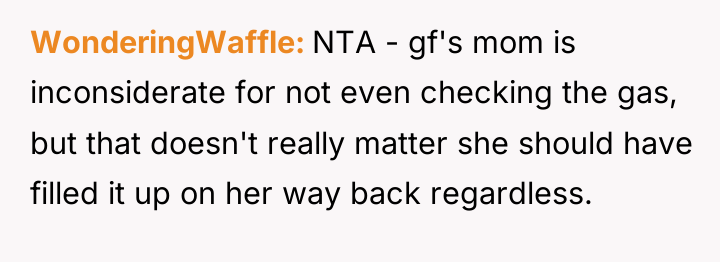 WonderingWaffle NTA - gf's mom is inconsiderate for not even...