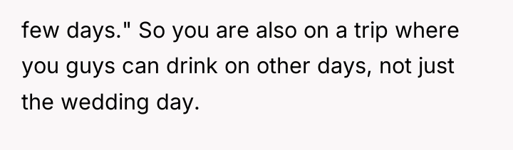 few days." So you are also on a trip where...