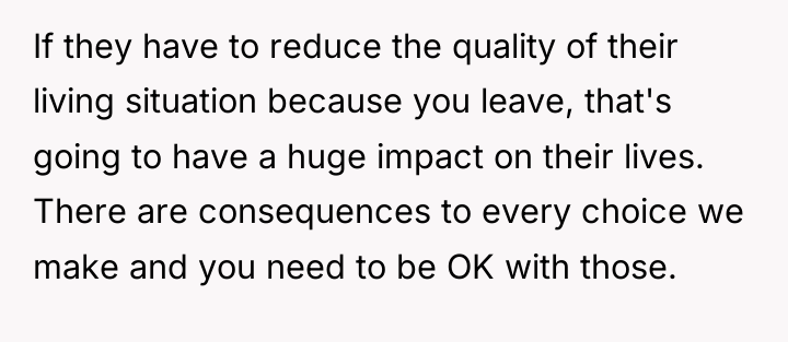 If they have to reduce the quality of their living...