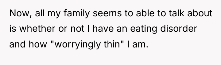 Now, all my family seems to able to talk about...