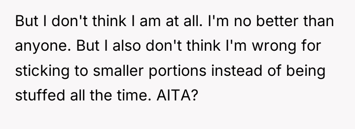 But I don't think I am at all. I'm no...