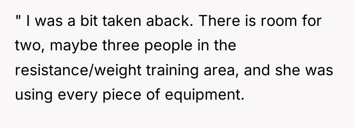 " I was a bit taken aback. There is room...