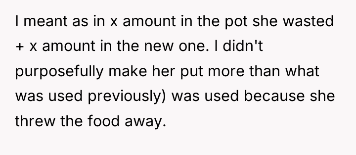 I meant as in x amount in the pot she...