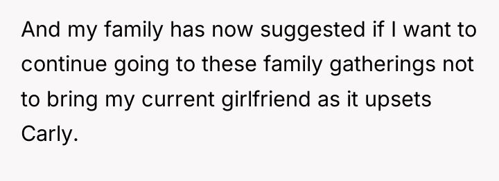 And my family has now suggested if I want to...