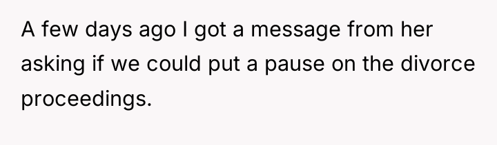 A few days ago I got a message from her...